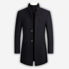David | Herren Wollmantel elegant für den Herbst in Blau