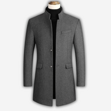David | Herren Wollmantel elegant für den Herbst in Grau