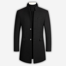 David | Herren Wollmantel elegant für den Herbst in Schwarz
