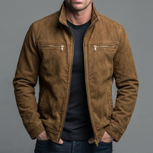 Sommerfeld | Vintage Baumwolljacke mit Reißverschluss in Braun