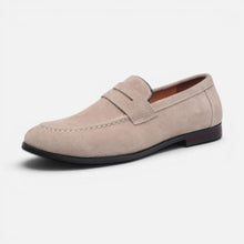 Penny Suede Old Money Loafer für Herren lässiger Stil in Beige