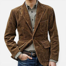 Cordjacke Herren im modernen Slim-Fit Stil in Braun