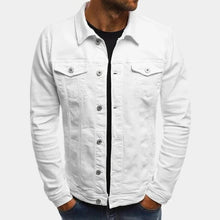 Herren Lässig Knopfleiste Brusttaschen Overshirt in Weiß