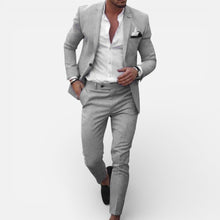 Herren Anzug mit schmaler Passform in Grau