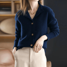 Sellia | Schlichter Stilvoller Cardigan in Dunkelblau