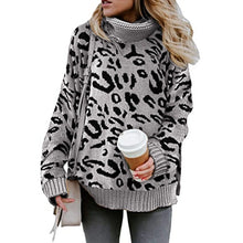 Lea | Leopardenpullover für Damen in Hellgrau