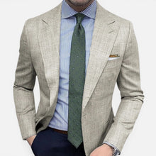 Herren Blazer mit Reverskragen und Knopfverschluss in Hellgrau