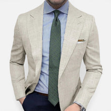 Herren Blazer mit Reverskragen und Knopfverschluss in Beige