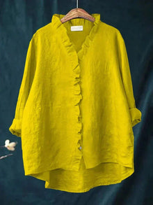 Eline™ - Elegante Sommerbluse in Gelb