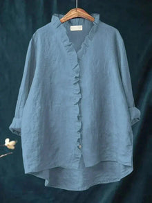 Eline™ - Elegante Sommerbluse in Blau