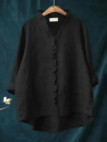 Eline™ - Elegante Sommerbluse in Schwarz