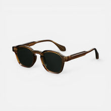 Sonnenbrille Acetatoptik Eckige Form Getönte Gläser in Braun