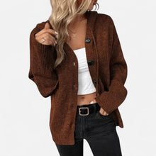 Strickjacke mit Knopfleiste in Braun