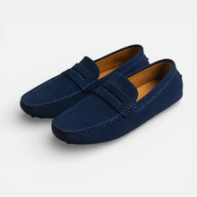 Herren Loafer Slip On Fahrmokassins in Blau