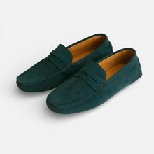 Herren Loafer Slip On Fahrmokassins in Grün