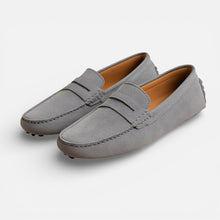 Herren Loafer Slip On Fahrmokassins in Grau