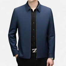 Leichte Businessjacke mit Reißverschluss für Herren in Blau