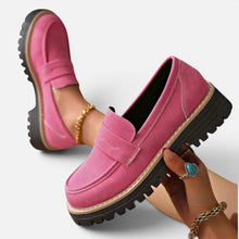 Orthopädische Profilsohle Loafer Schlupfschuh Veloursoptik in Rosa