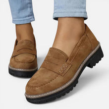 Orthopädische Profilsohle Loafer Schlupfschuh Veloursoptik in Braun