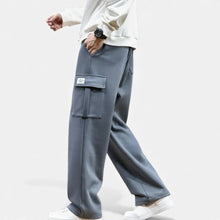 Herrenhose Freizeit Cargo mit weitem Bein in Dunkelgrau