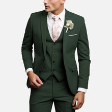 Eleganter Anzug mit Weste für Herren in Grün