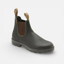 Herren Work Boot Chelsea Stil Slip On in Grau Braun