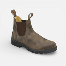 Herren Work Boot Chelsea Stil Slip On in Braun