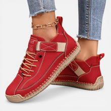 Orthopädische Freizeitschuhe Knöchelhoch Elastischer Verschluss in Rot