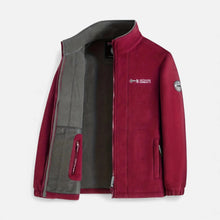 Fleecejacke Herren mit Weichem Innenfutter in Rot