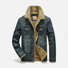 Herren Jeansjacke mit Teddyfutter in Hellblau