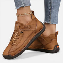 Orthopädische Freizeitschuhe Knöchelhoch Elastischer Verschluss in Braun