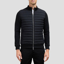 Steppjacke für Herren mit Strickärmeln in Schwarz