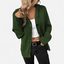 Strickjacke mit Knopfleiste in Grün