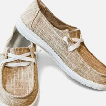Leinenslipper Damen mit leichter Sohle in Khaki