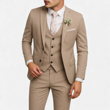 Eleganter Anzug mit Weste für Herren in Khaki