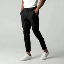 Stretch-Chino-Hose für Herren in Schwarz