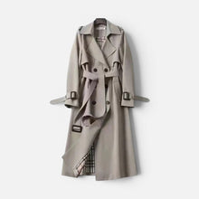 Damen Trenchcoat doppelreihig mit Reverskragen in Grau