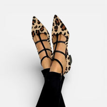 Damen Ballerinas mit spitzer Form und Riemchendesign in Braun