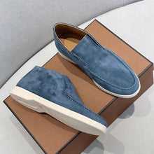 Herren-Slipper aus Wildleder zum Hineinschlüpfen in Blau