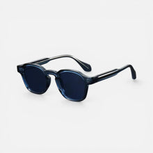 Sonnenbrille Acetatoptik Eckige Form Getönte Gläser in Blau