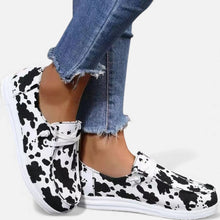 Leinenslipper Damen mit leichter Sohle in Schwarz-Weiß