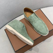 Herren-Slipper aus Wildleder zum Hineinschlüpfen in Grün