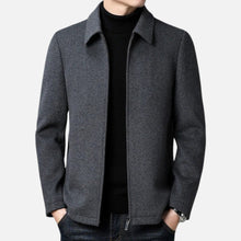 Herren Wolljacke mit klassischem Kragen in Grau