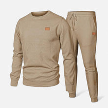 Herren Trainingsanzug mit Strukturdesign in Khaki