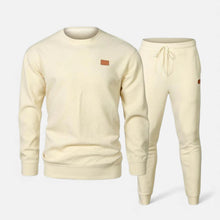 Herren Trainingsanzug mit Strukturdesign in Creme