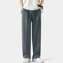 Herren Stoffhose mit weitem Bein in Grau