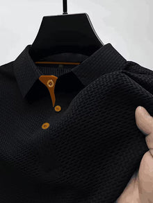 Sommerfeld | Luftiges Poloshirt in Schwarz