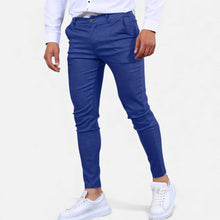 Herren Stretch Chinohose in Blau