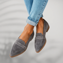 Yvonne – Damen-Slipper aus Wildleder in Grau