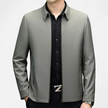 Leichte Businessjacke mit Reißverschluss für Herren in Grau